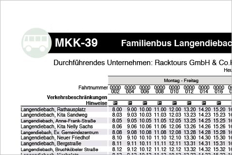 Fahrplan »MKK39« herunterladen
