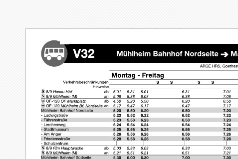 Fahrplan »Linie V-32« herunterladen
